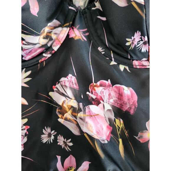 Victoria's Secret Very Sexy Corset Top 32D Dark Floral Fairygoth Grunge NWT - Picture 3 of 8